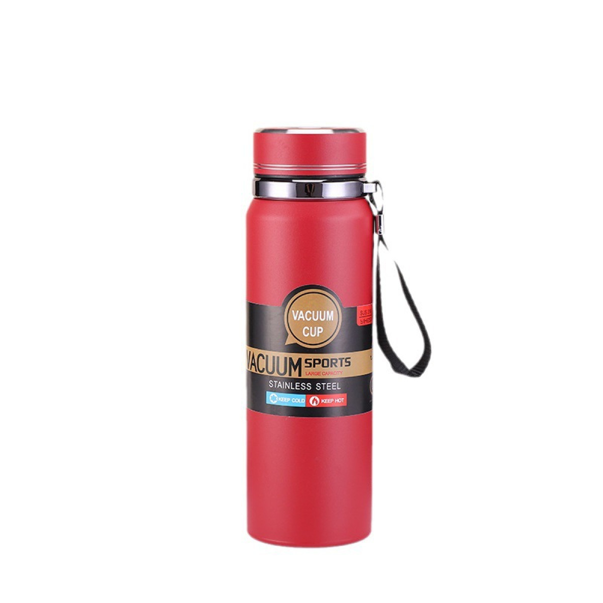 Термос Vacuum Sportsна з датчиком температури 1 л червоний