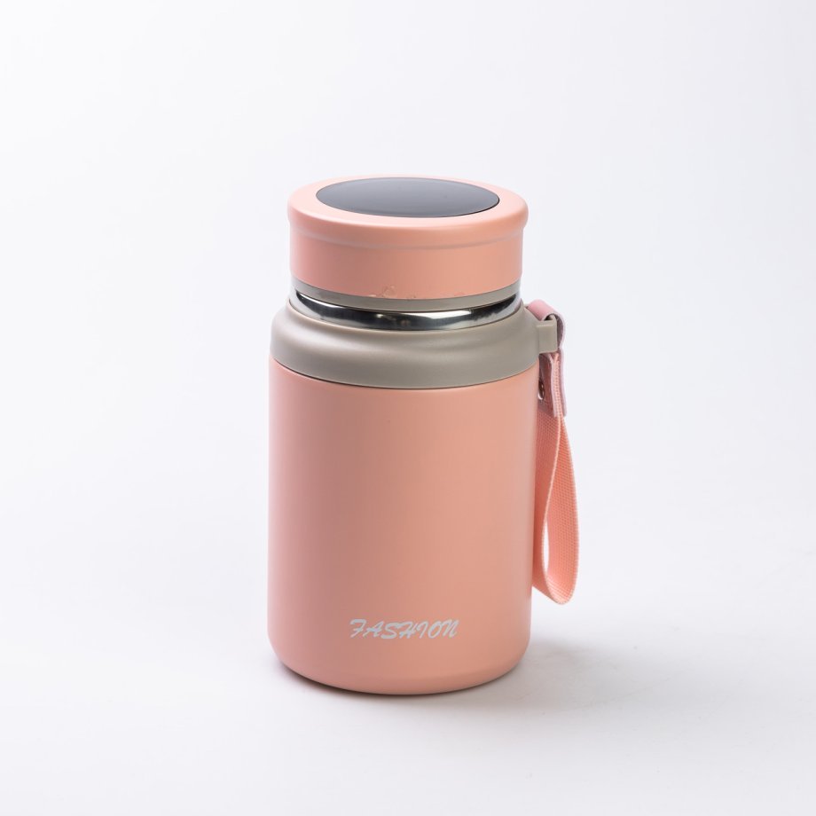 Термос Fashionна з датчиком температури 700 мл Рожевий