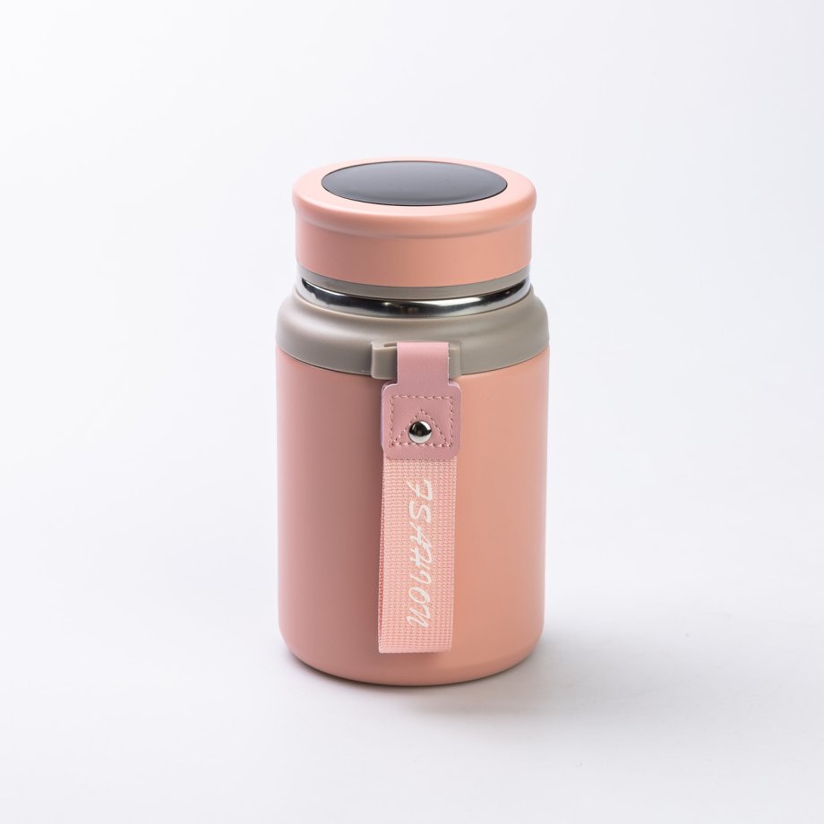 Термос Fashionна з датчиком температури 700 мл Рожевий