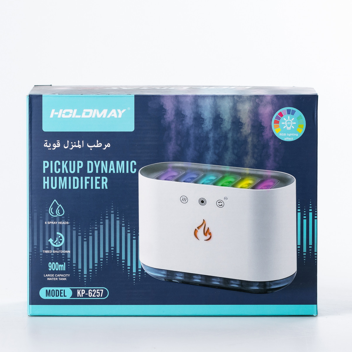 Зволожувач повітря з RGB-підсвічуванням і синхронізацією з музикою 900 мл, білий