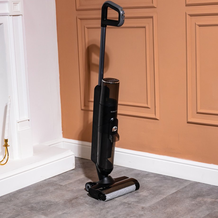 Вертикальний пилосос миючий 175 Вт Sokany акумуляторний для сухого та вологого прибирання