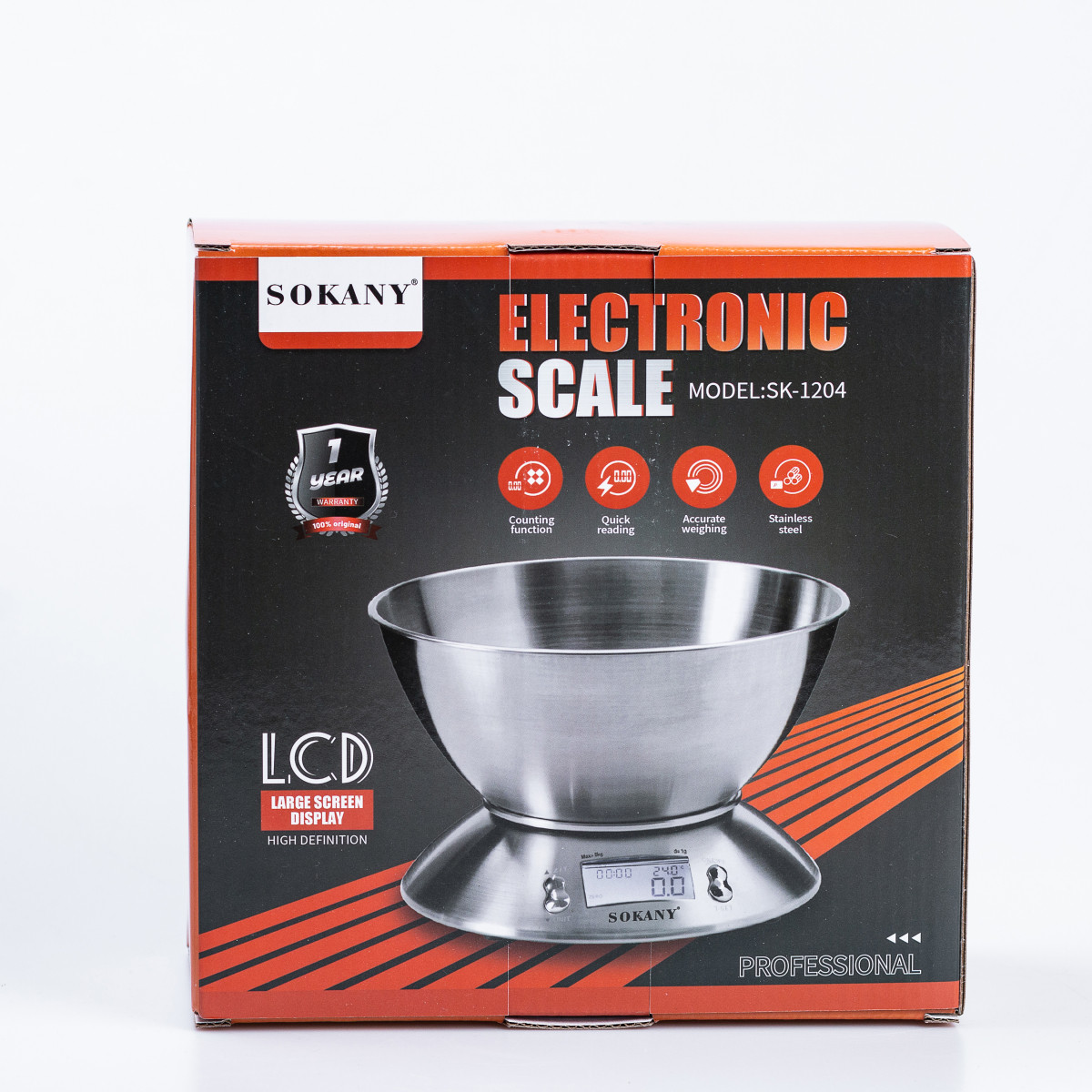 Ваги кухонні Sokany SK1204 електронні 5 кг з чашею кухонні ваги