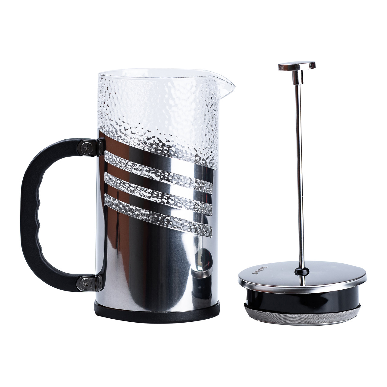 Чайник заварювальний з фільтром френч прес 1л Сріблястий