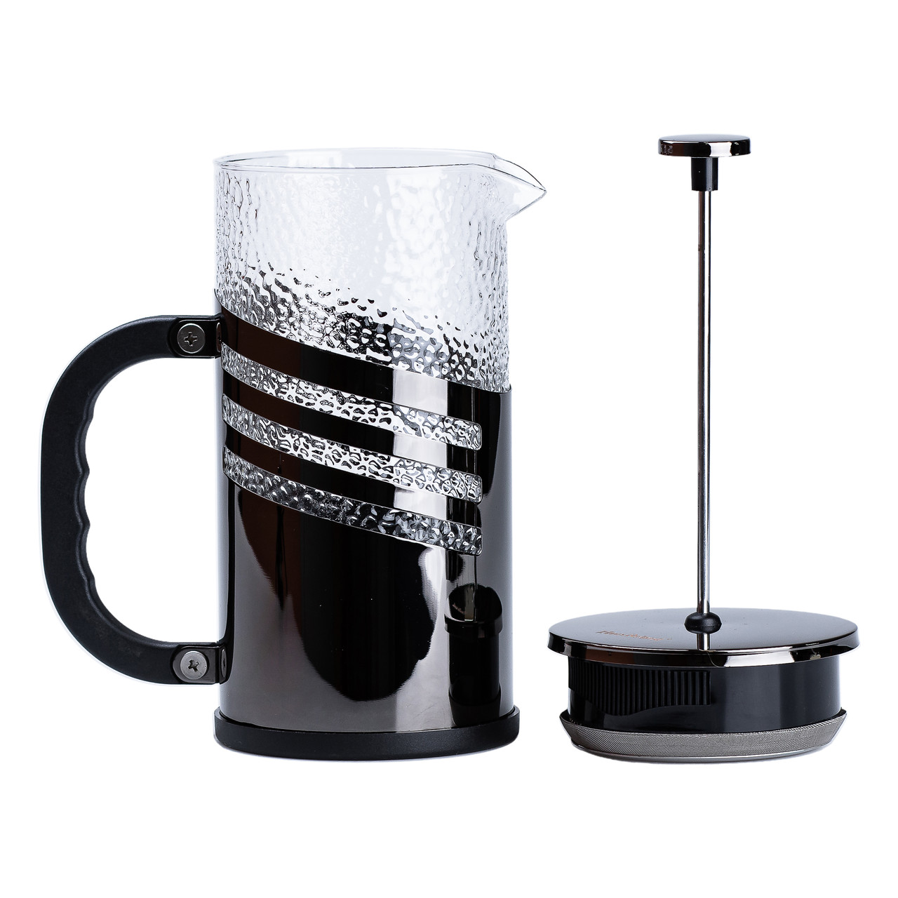 Чайник для заварки з френч пресом і фільтром 1 л чорний