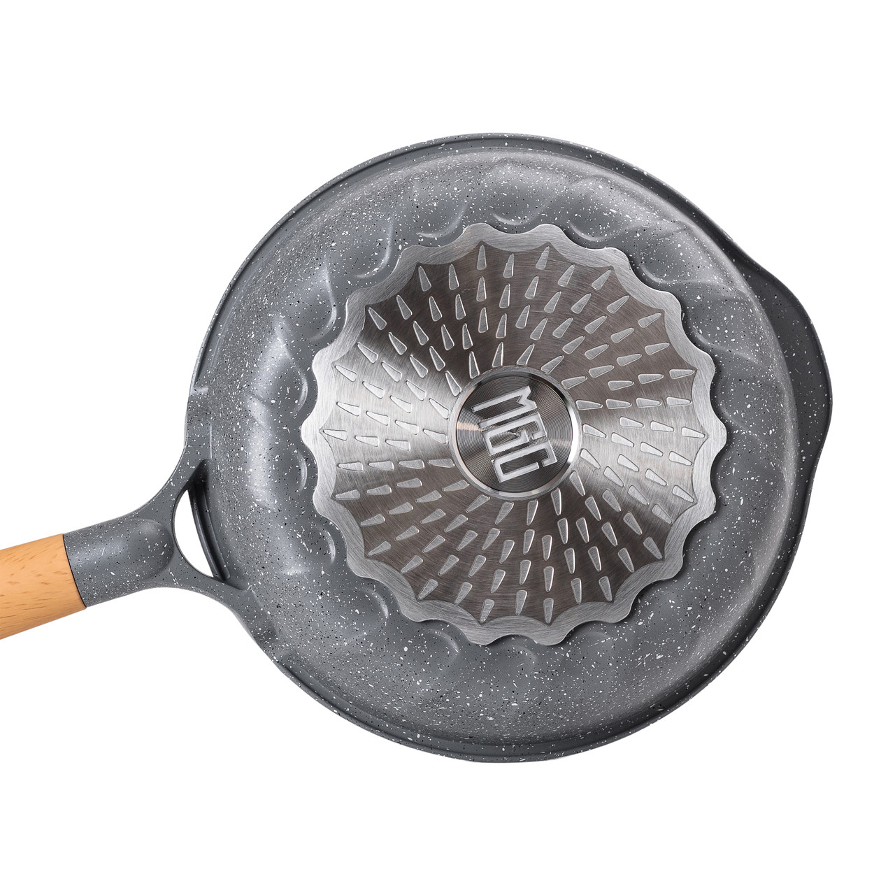 Алюмінієва сковорода 1,8 л з мармуровим антипригарним покриттям Ø 24 см сіра MGC