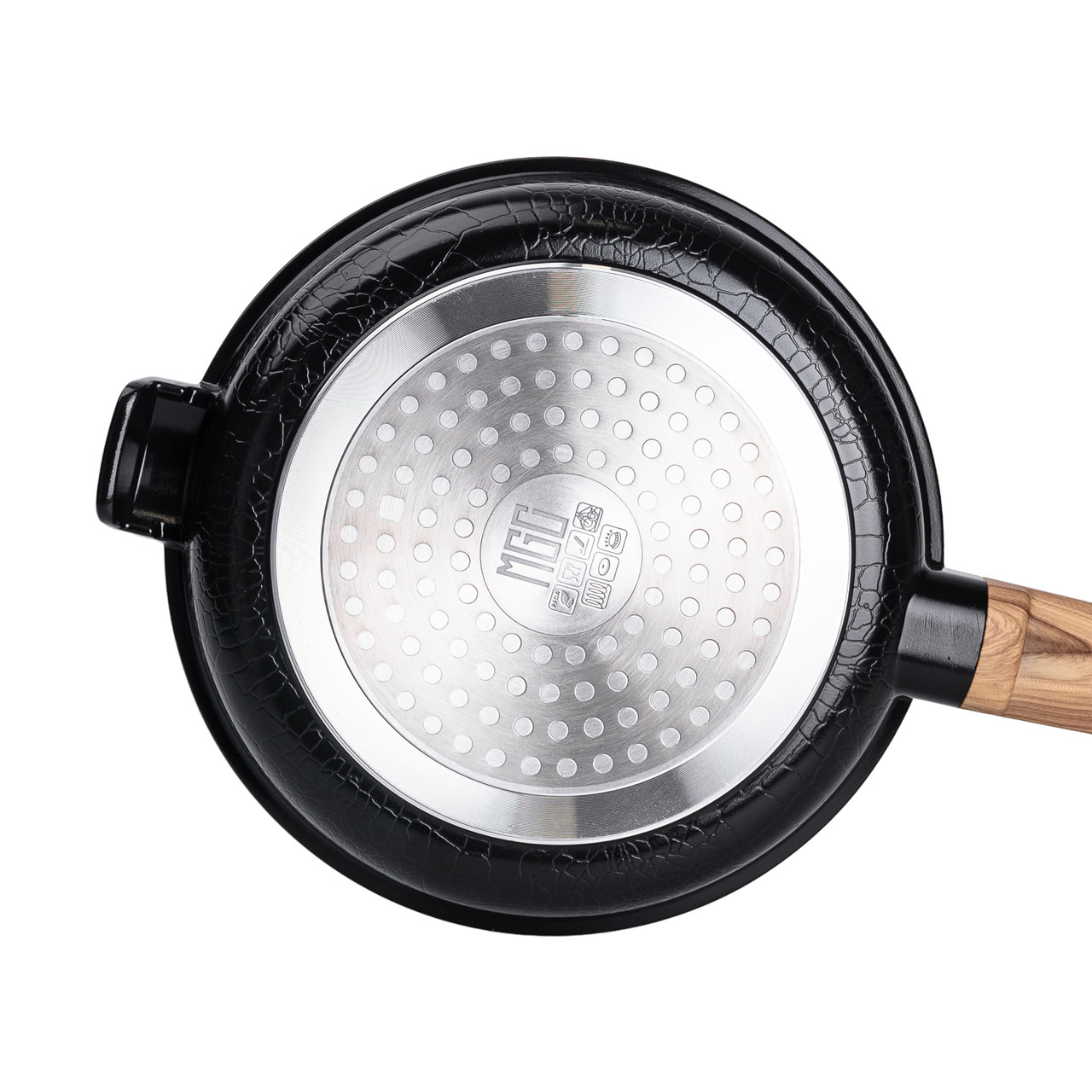 Алюмінієва сковорода 1 л з керамічним покриттям антипригарним Ø 20 см чорна MGC