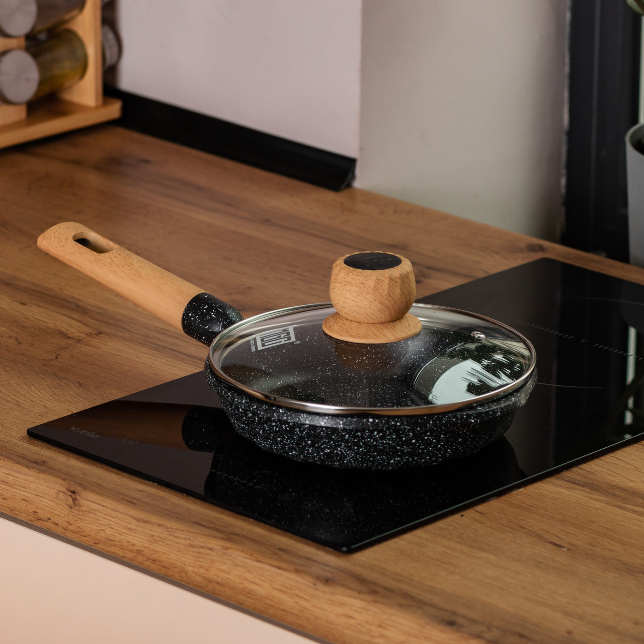 Алюмінієва сковорода Marble з антипригарним покриттям 1 літр Ø 20 см Black MGC