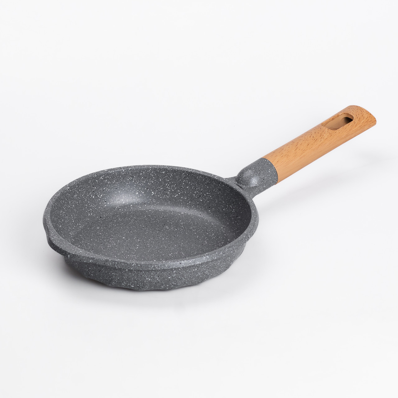 Сіра алюмінієва сковорода 20 см з мармуровим антипригарним покриттям