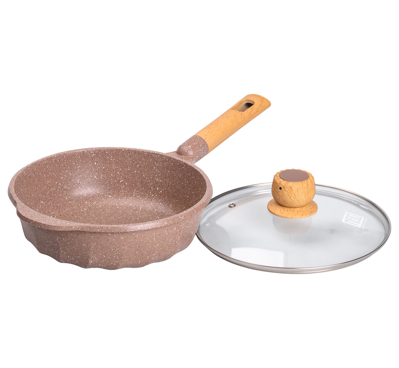 Алюмінієвий сотейник 2,7 л з мармуровим антипригарним покриттям Ø 24 см