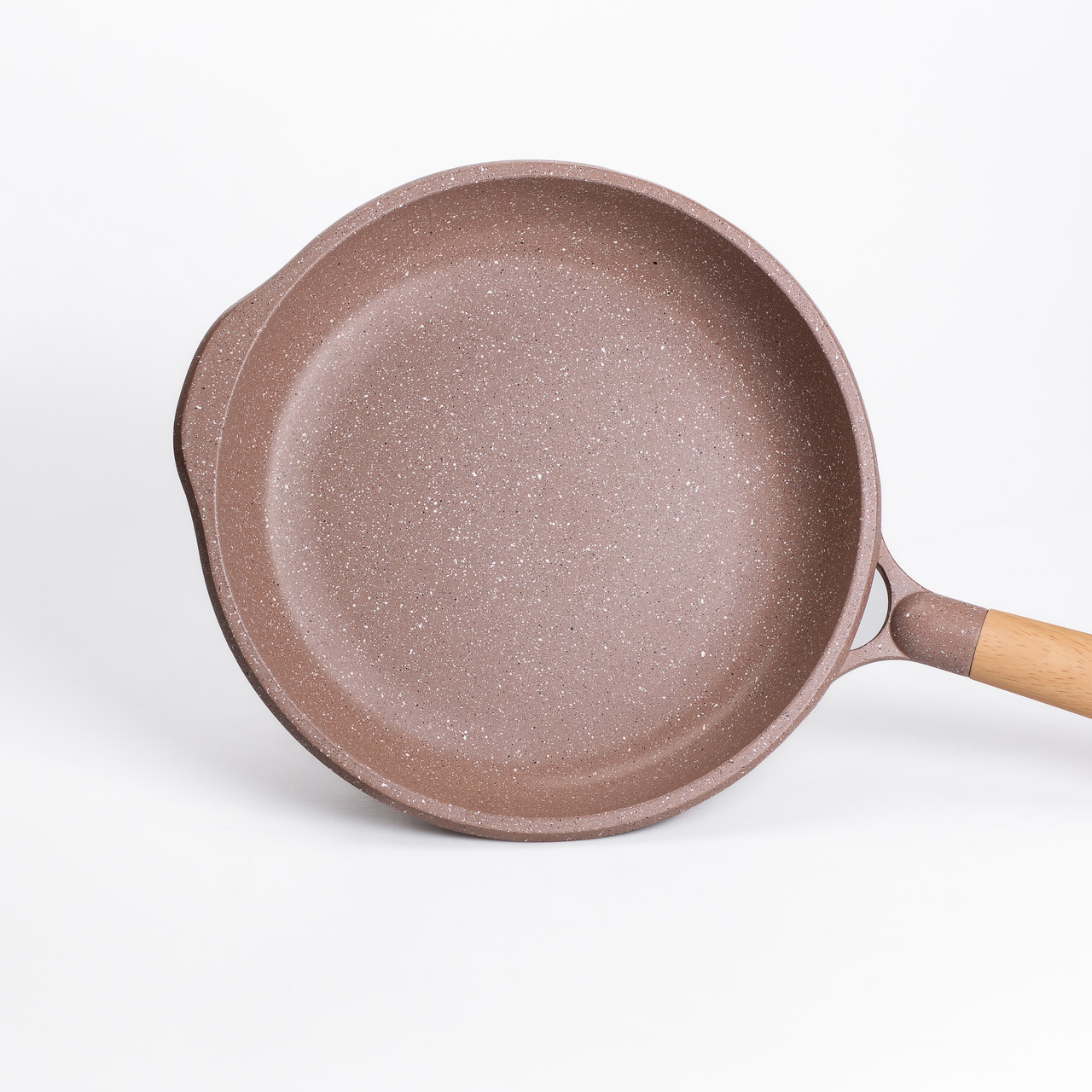 Алюмінієва сковорода 2,8 л з мармуровим антипригарним покриттям Ø 28 см, товсте дно MGC кавовий