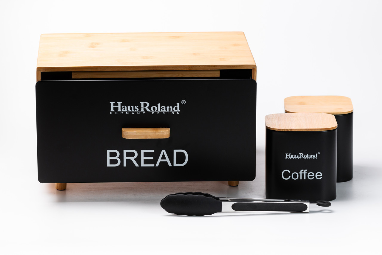 Кухонний набір для зберігання продуктів, чорний.