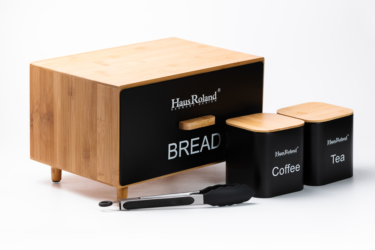 Кухонний набір для зберігання продуктів, чорний.