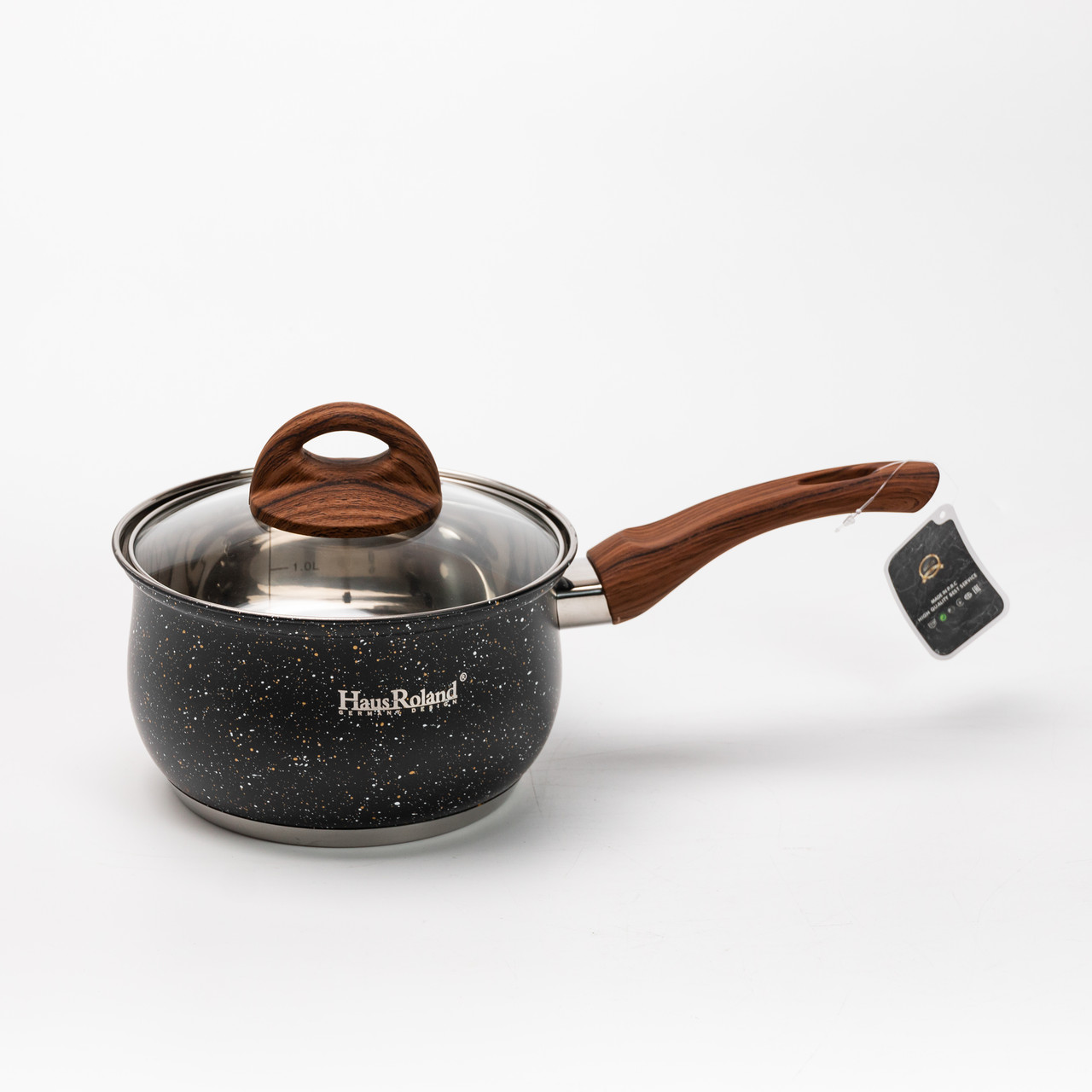 Набір посуду для приготування із нержавіючої сталі 10 предметів чорний