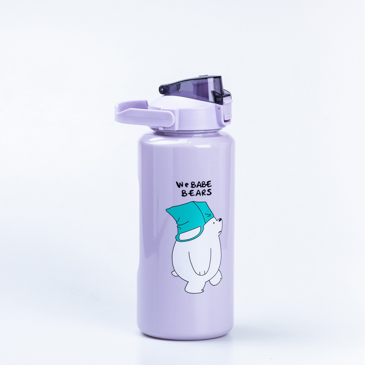 Набір пляшок 3 в 1 Панда з поїлкою і ручкою 0.3 (л) 0.7 (л) 2 (л) Фіолетовий