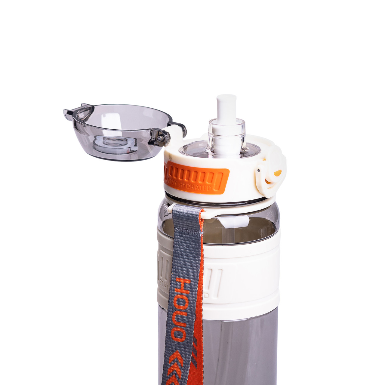 Пляшка для води Houo спортивна 1 літр з фліп кришкою біла