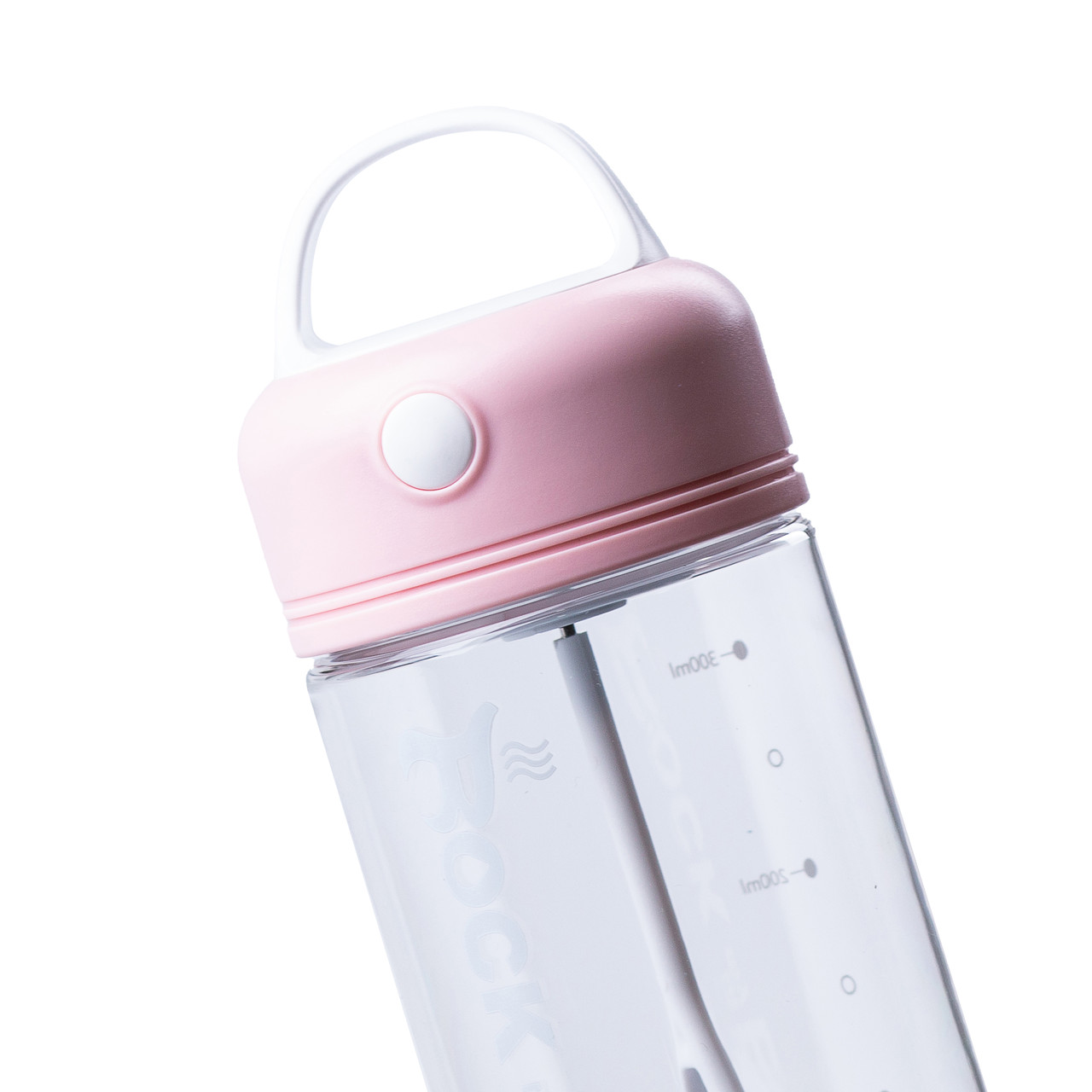 Пляшка-шейкером для води 380 мл з ручкою Рожевий