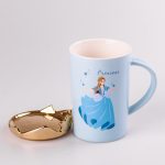 Чашка керамічна Princess 400мл з кришкою Блакитний