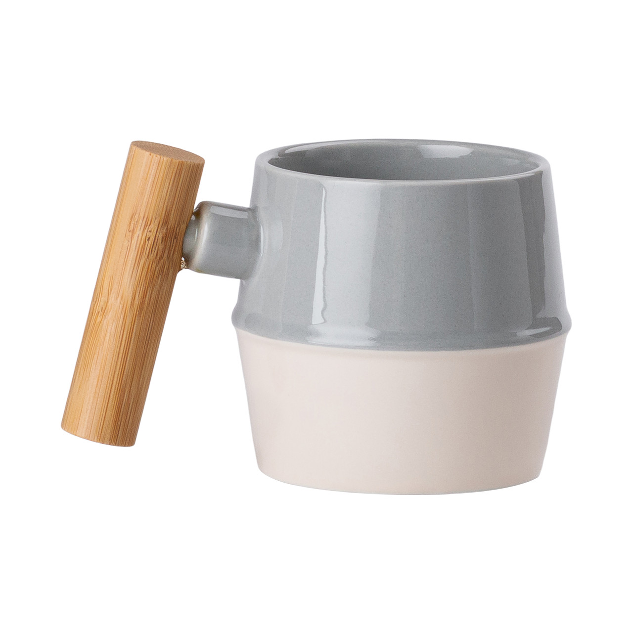 Чайний сервіз на 6 персон з бамбуковою підставкою сірий