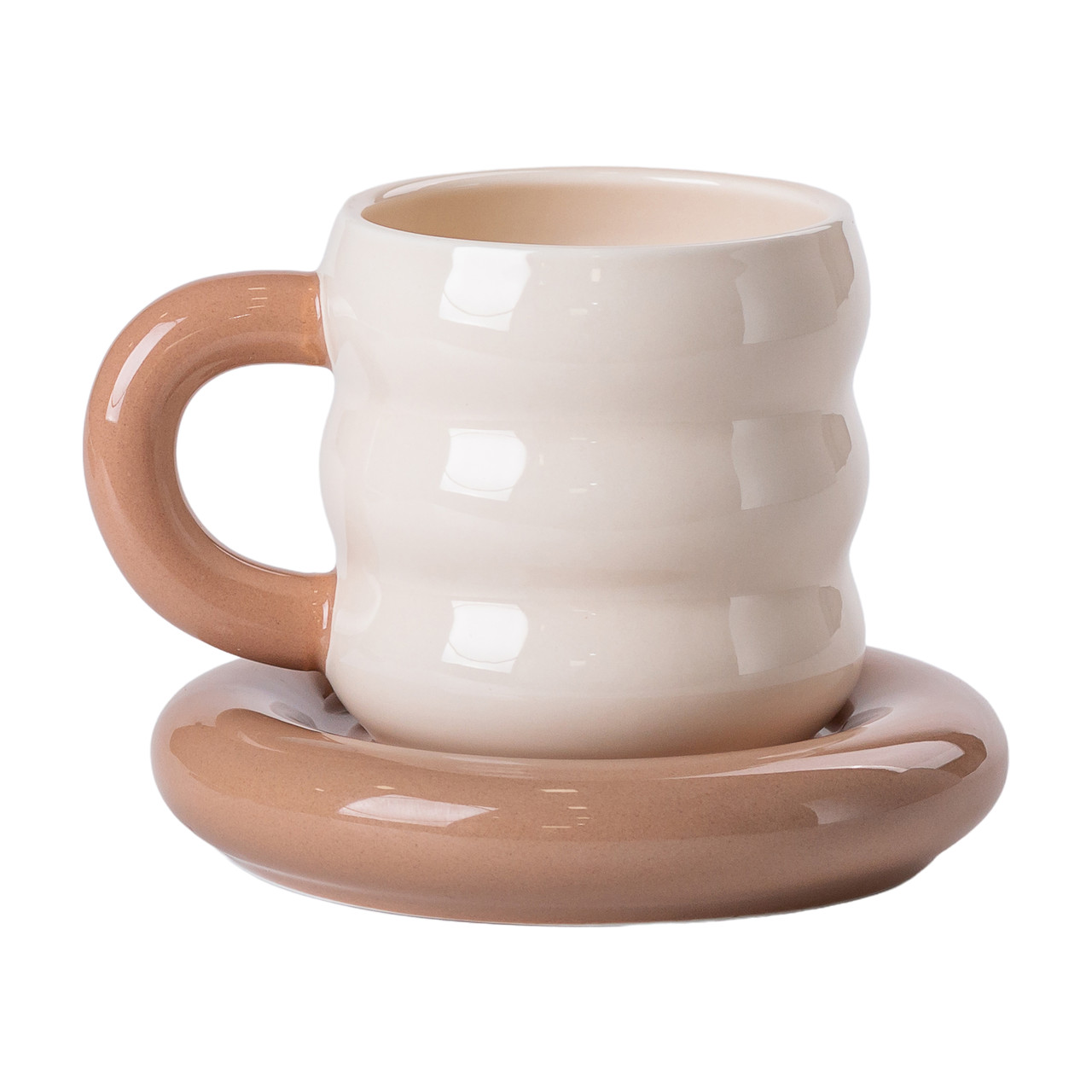 Чайний сервіз на 6 персон з 2-ярусною бамбуковою підставкою