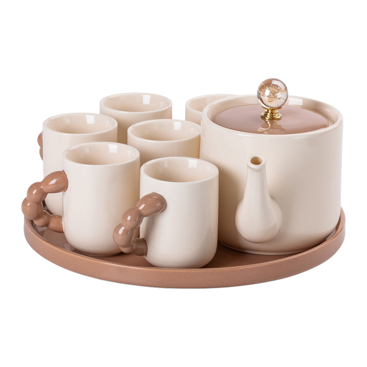 Чайний набір на 6 персон із  керамічною підставкою