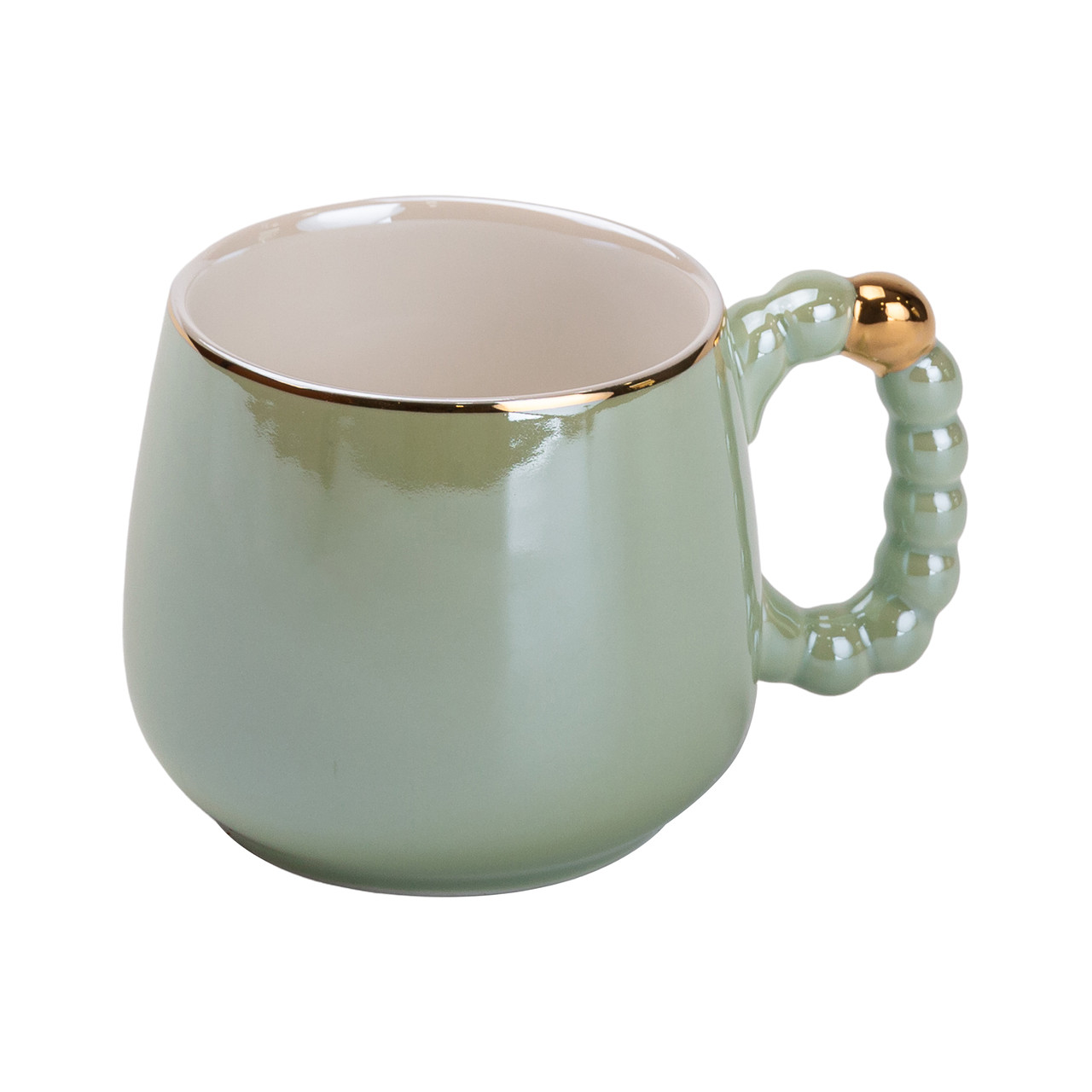 Чайний набір на 6 персон із заварювальним чайником, чайником-заварником та керамічною підставкою Зелений