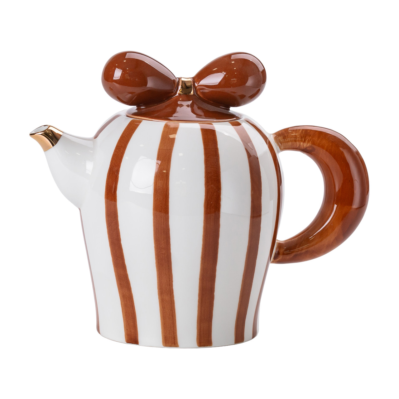 Чайний набір на 6 персон із керамічною підставкою, шоколад