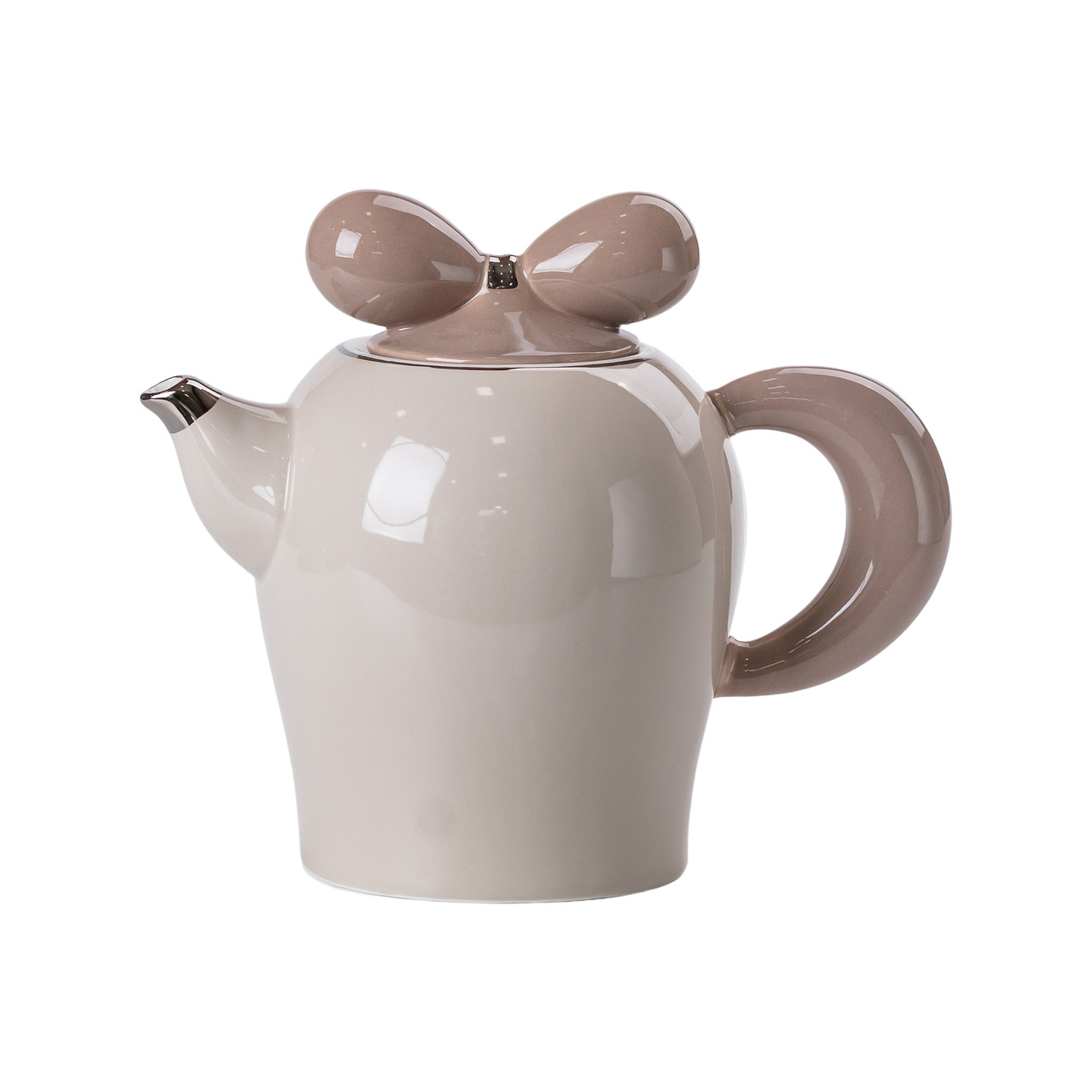 Чайний набір на 6 персон із керамічною підставкою, сірий