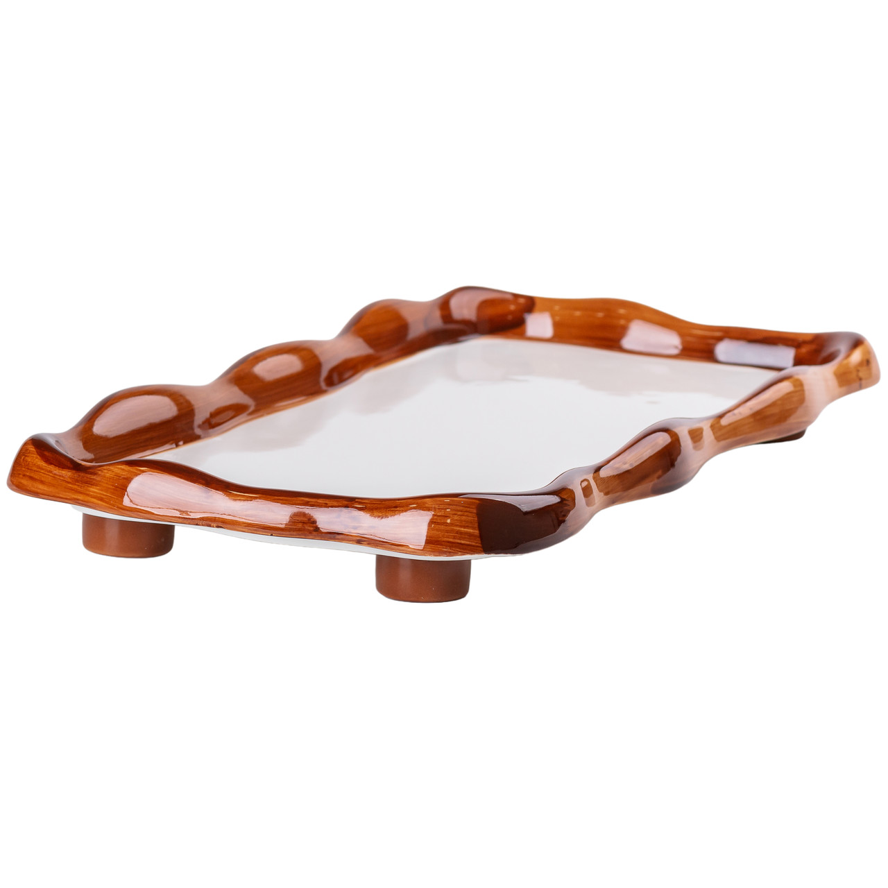 Чайний набір на 6 персон із керамічною підставкою, шоколад