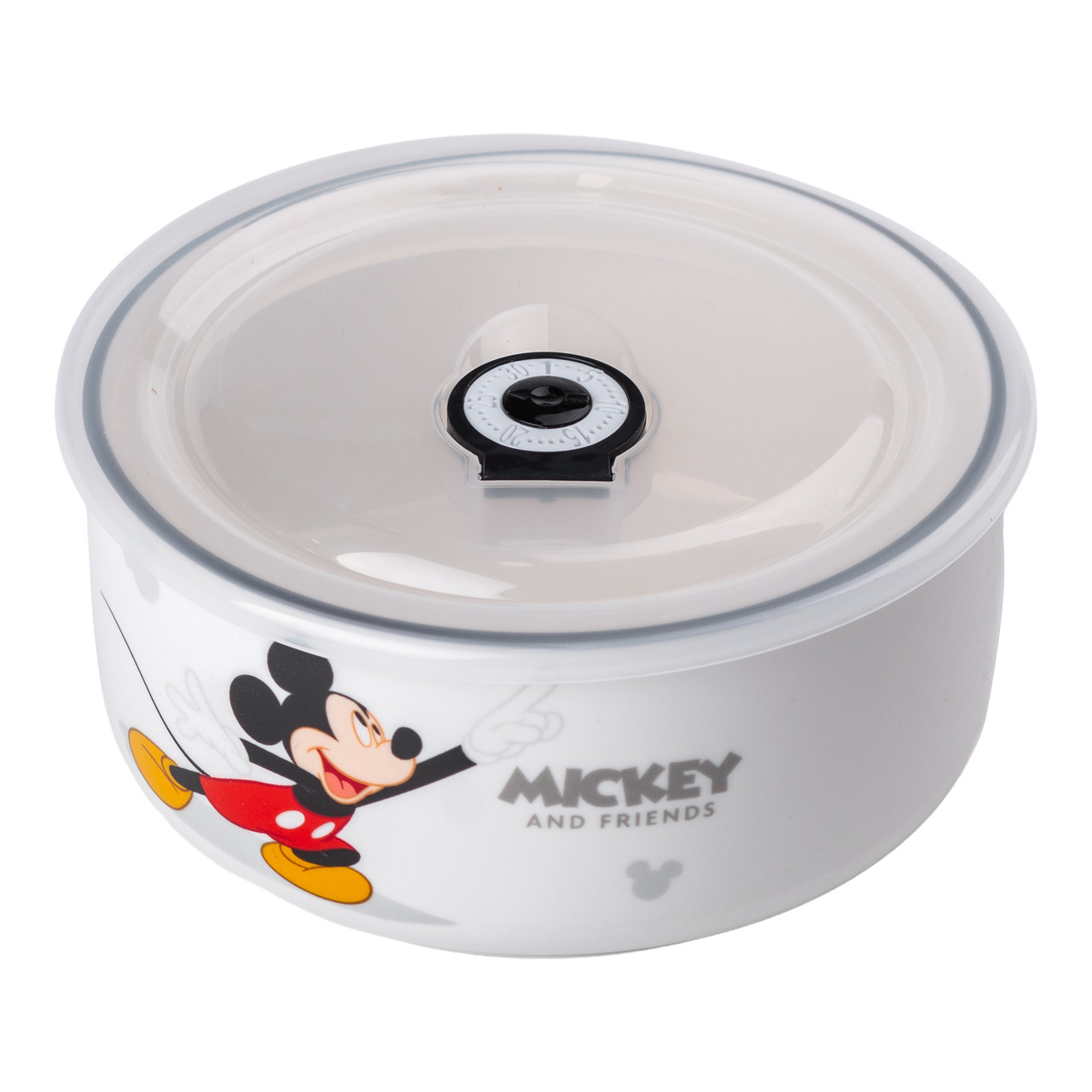 Міккі Маус керамічна дитяча глибока миска 850 мл з кришкою