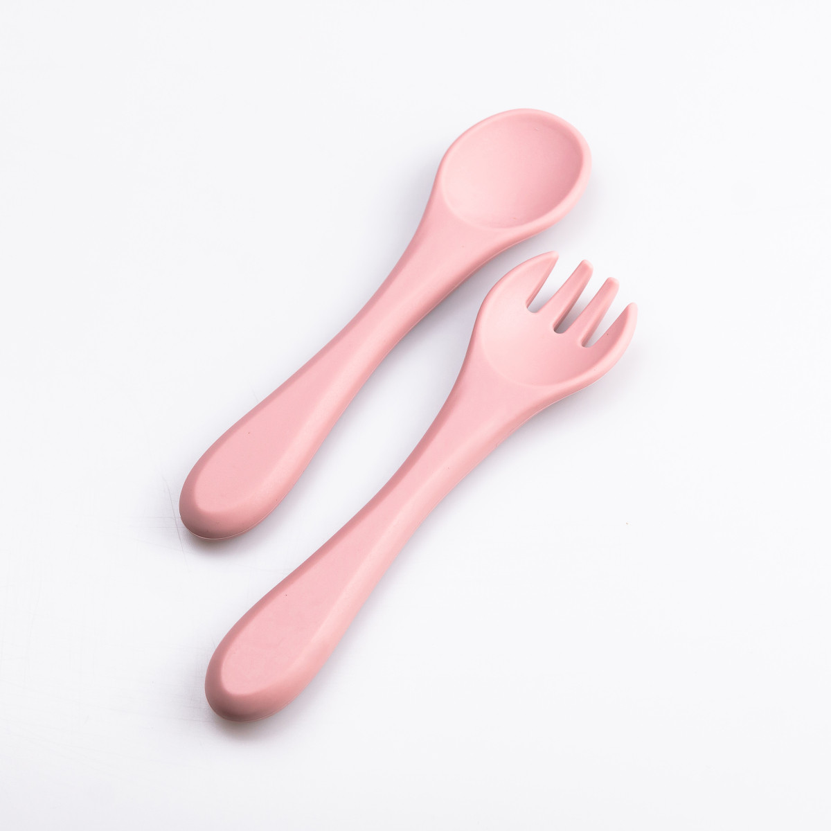 Дитячий набір силіконового посуду7 предметів Рожевий