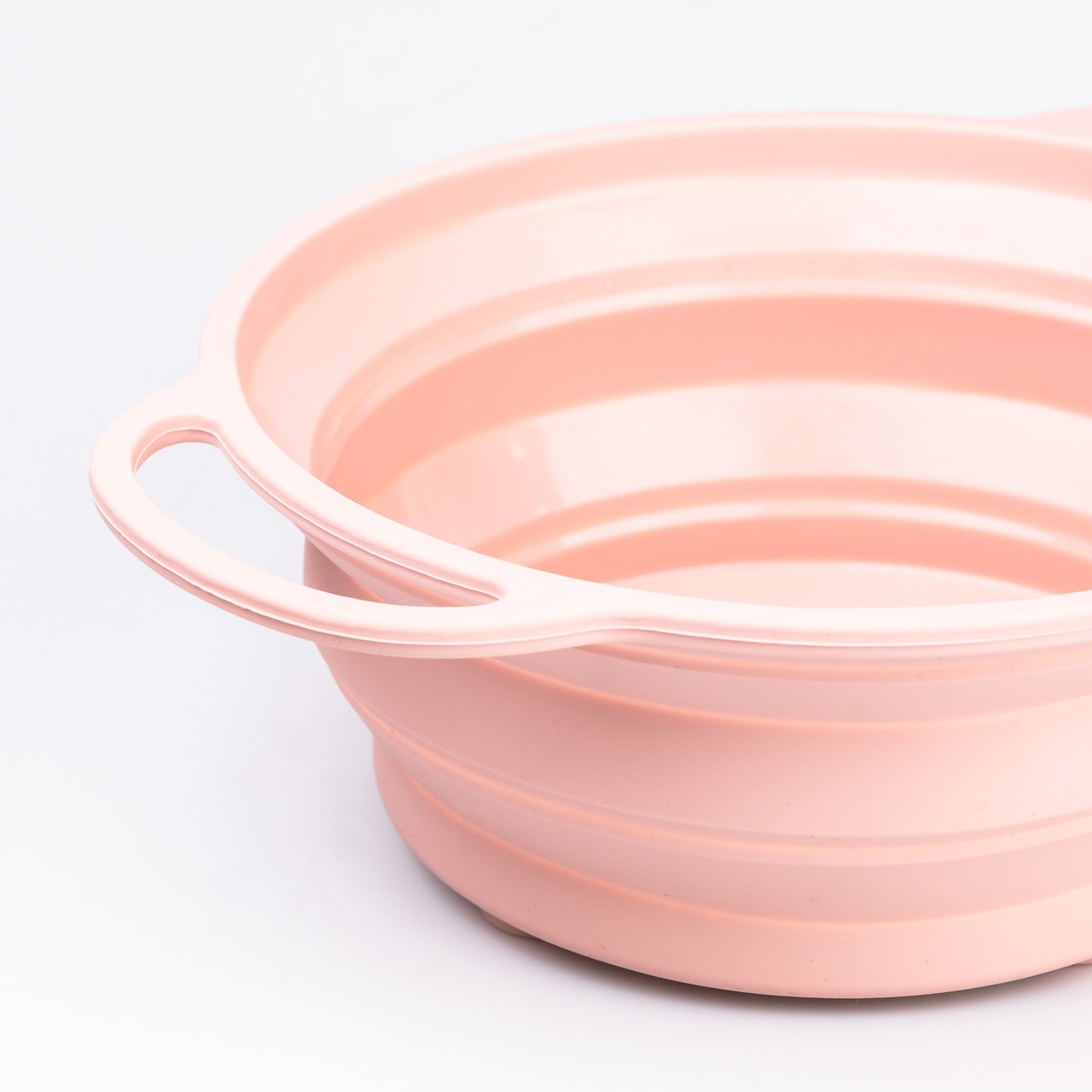 Друшляк силіконовий складаний з ручками 2.6 л Рожевий