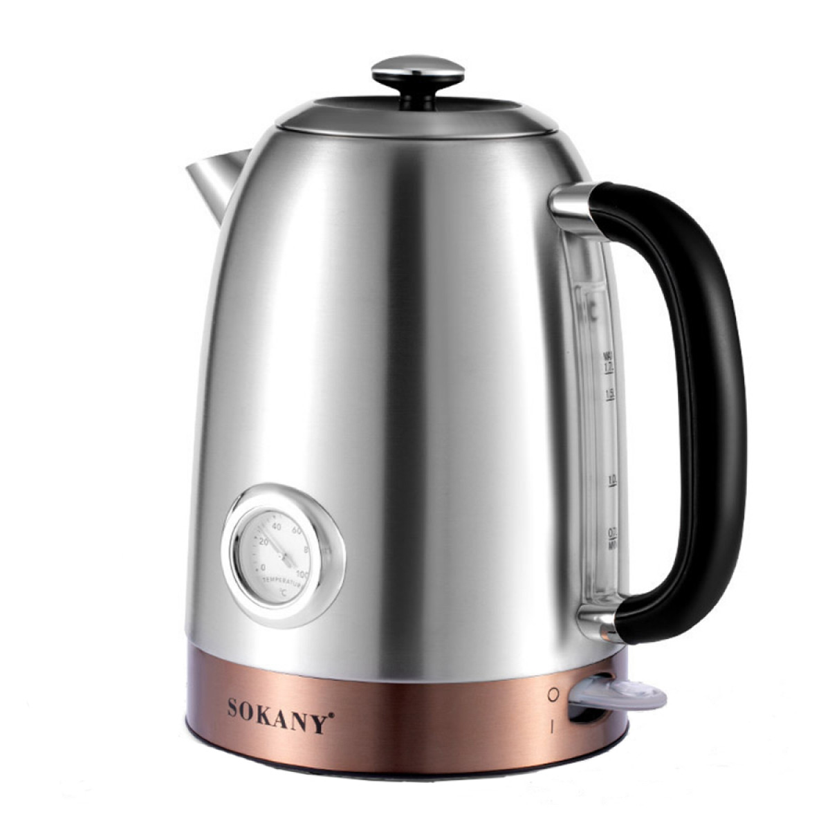 Електрочайник Sokany SK1031SS з термометром 1.7 л