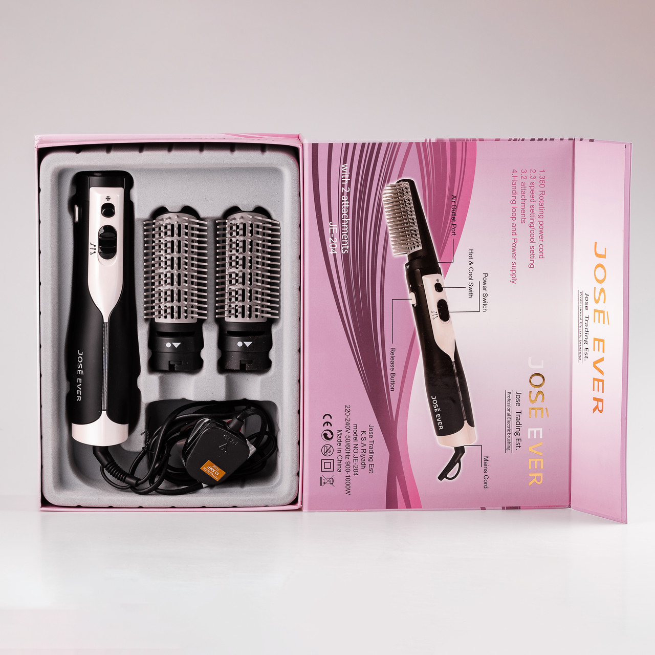 Фен стайлер для волосся 2 в 1 Sokany JE204 1000 Вт