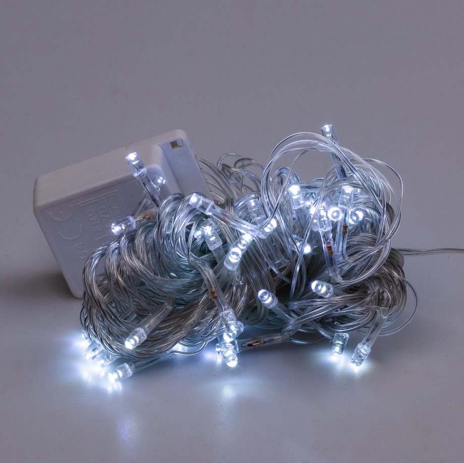 Гірлянда нитка світлодіодна GarlandoPro 50 LED 6м 8 режимов гірлянда новорічна Білий