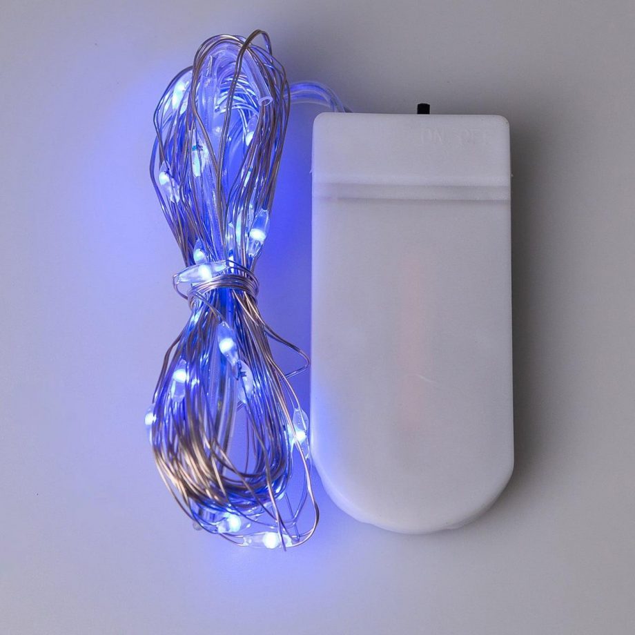 Гірлянда світлодіодна на батарейках GarlandoPro 30LED 3м мідний дріт гірлянди роса Синій