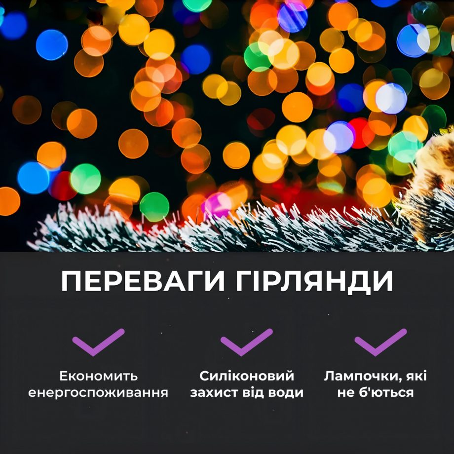Гірлянда роса на пульті 200 метрів на 2000 led світлодіодів крапля на білому дроті мультиколор