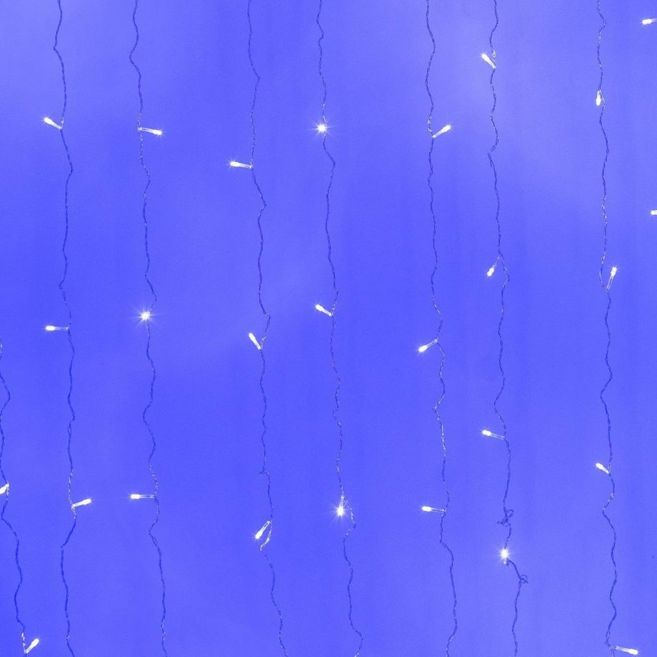 Гірлянда штора світлодіодна GarlandoPro 160LED 8 ліній 1,5х1,5 м гірлянда на штору Синій