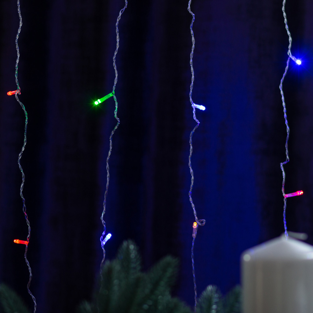 Гірлянда штора 3х2 м 144 LED світлодіодна мідний провід 16 ниток