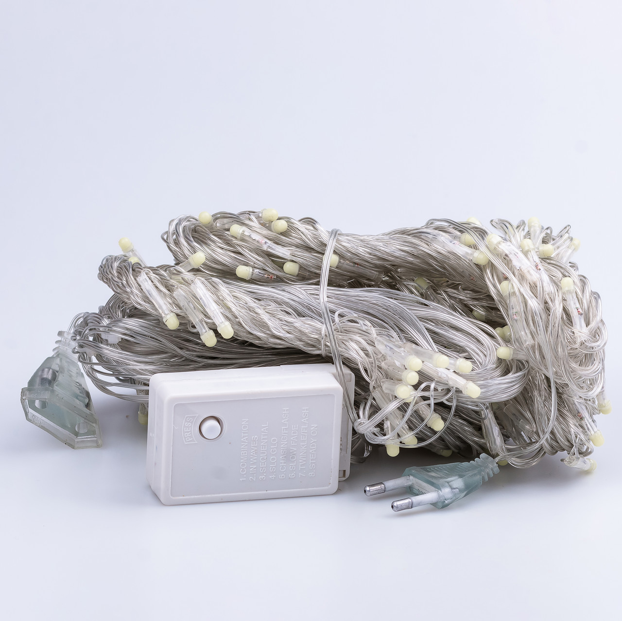 Гірлянда штора 3х2 м 144 LED світлодіодна мідний провід 16 ниток Білий