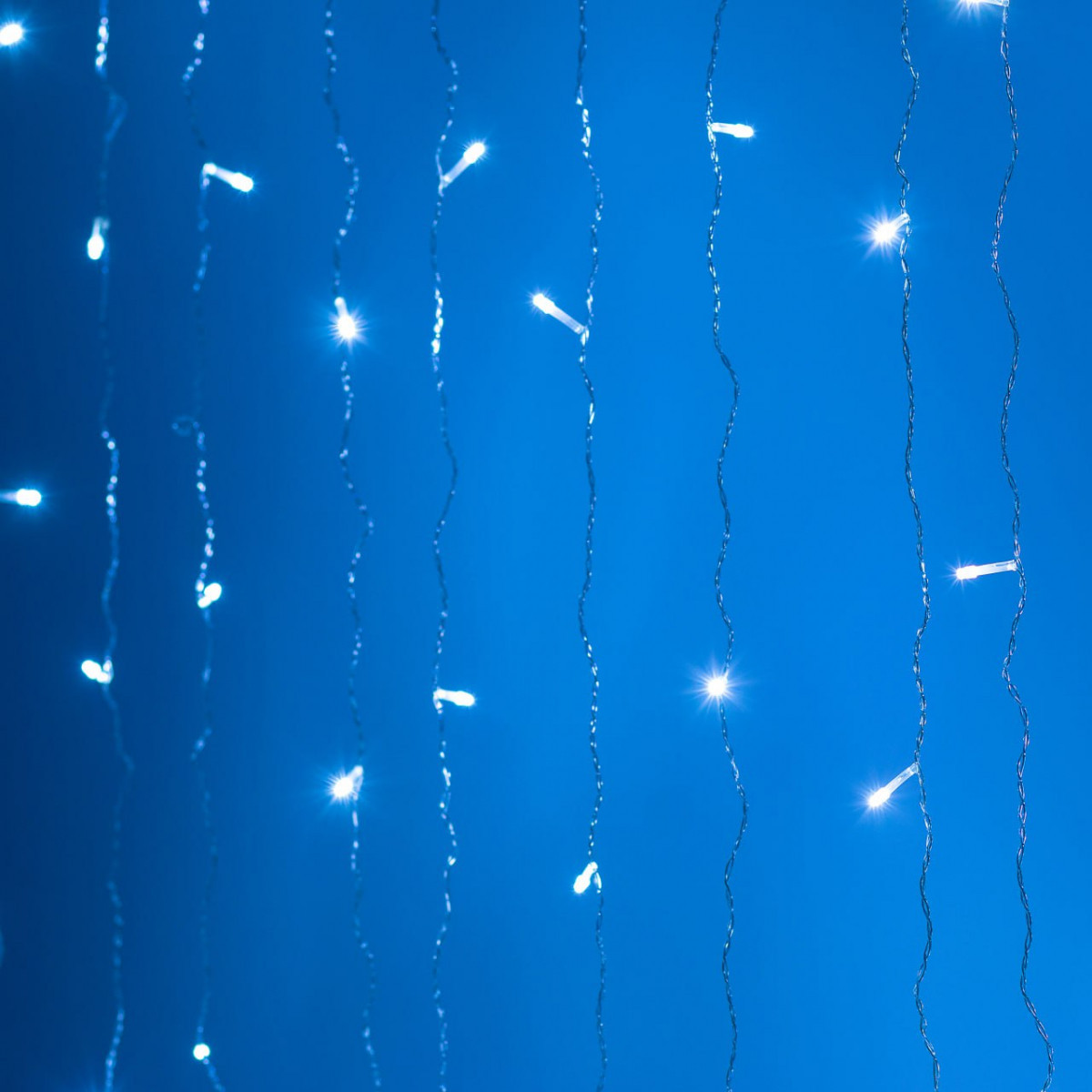 Гірлянда Водоспад 3х2 м 210 LED (480 L) лампочок світлодіодна прозорий дріт 10 ниток 8 режимів Білий