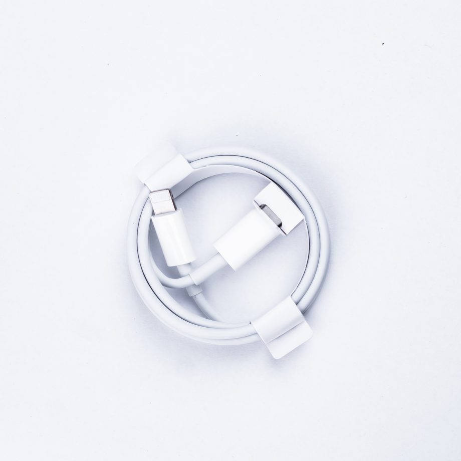Кабель для зарядження USB-C/lightning 1 м білий