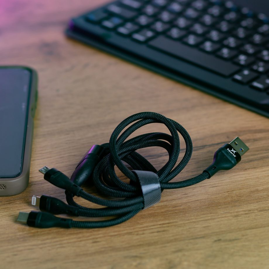 Кабель для зарядження 3-in-1 microUSB/Type-C//Lightning