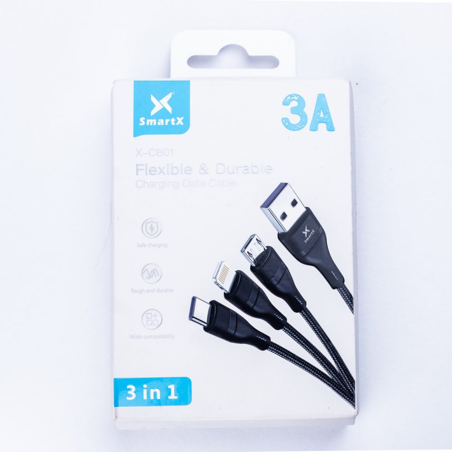 Кабель для зарядження 3-in-1 microUSB/Type-C//Lightning