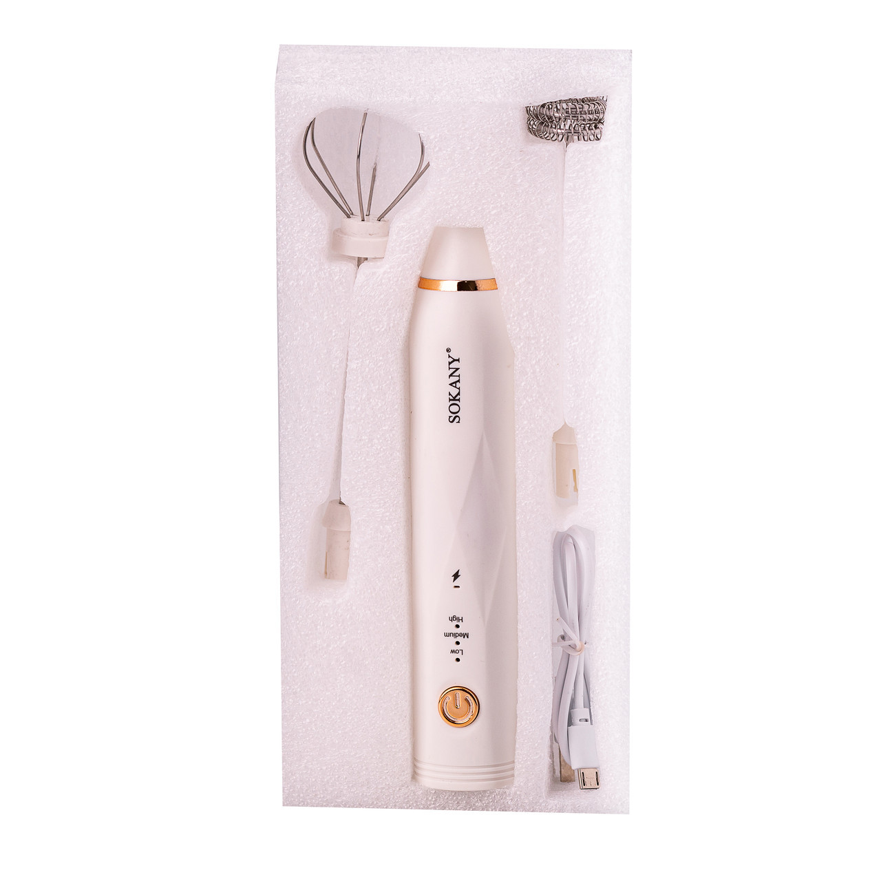 Капучинатор Sokany SK-1772 акумуляторний Білий