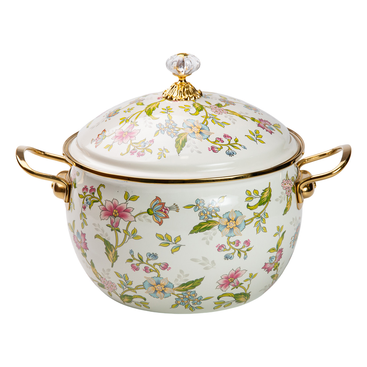 Каструля 5 л з емальованим покриттям і кришкою з неіржавної сталі