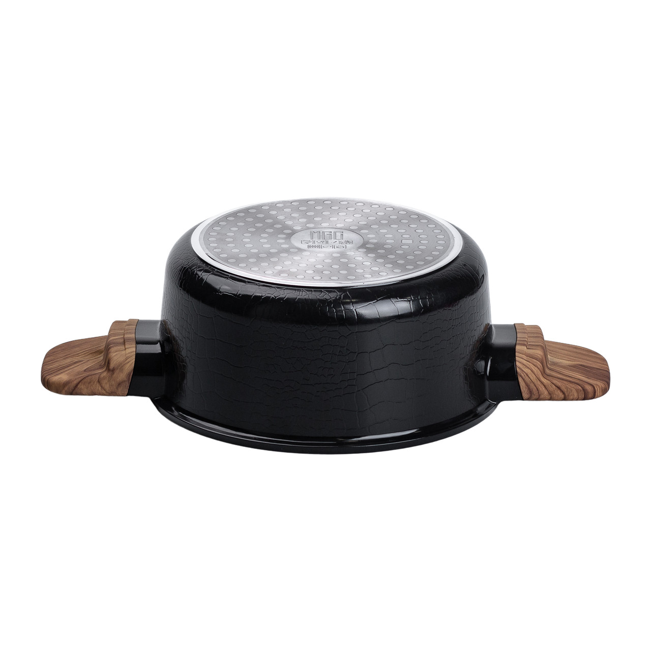 Алюмінієва каструля з керамічним покриттям антипригарним 2 л Ø 20 см чорний MGC