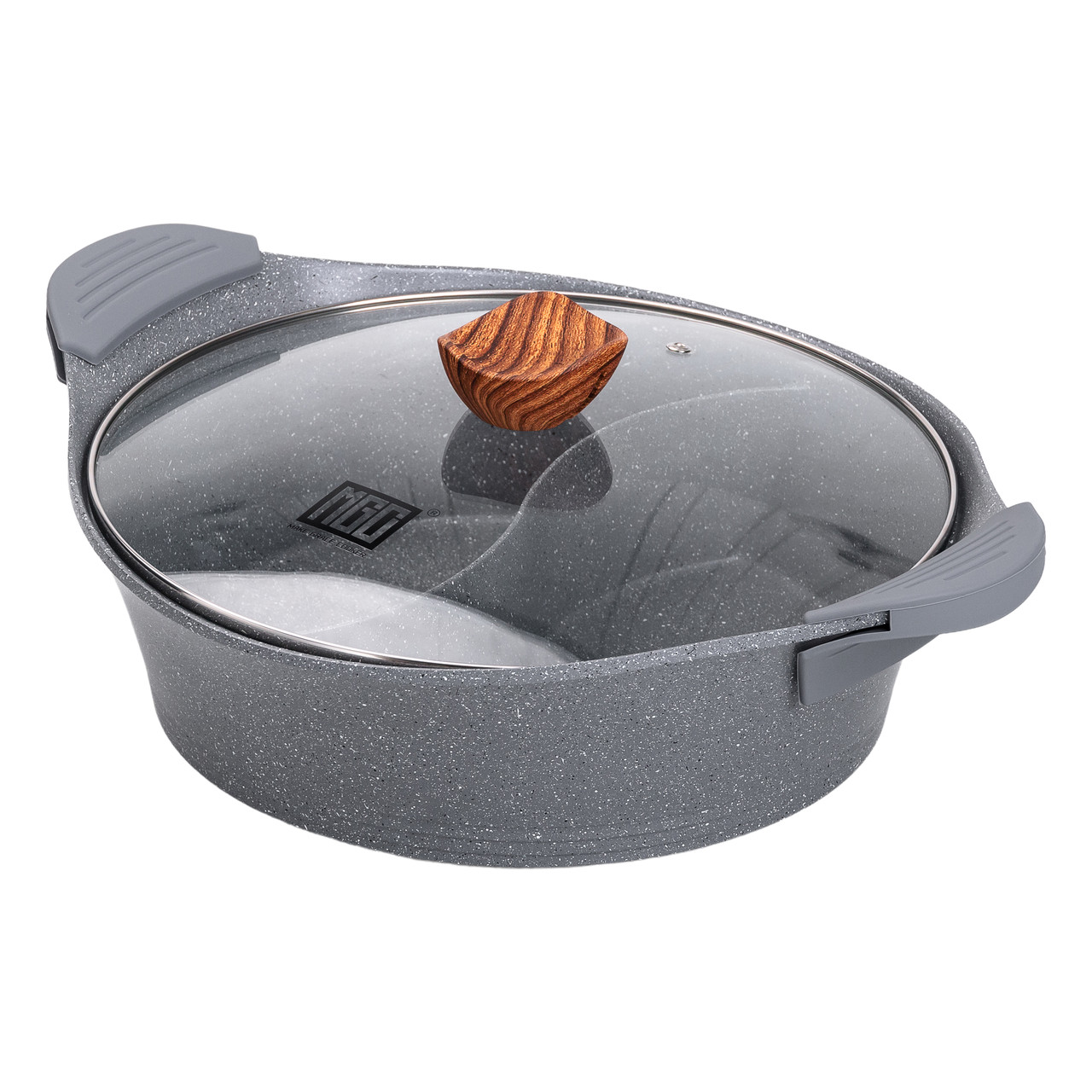 Алюмінієва каструля Ø 30 см Мармур з антипригарним покриттям сірий MGC