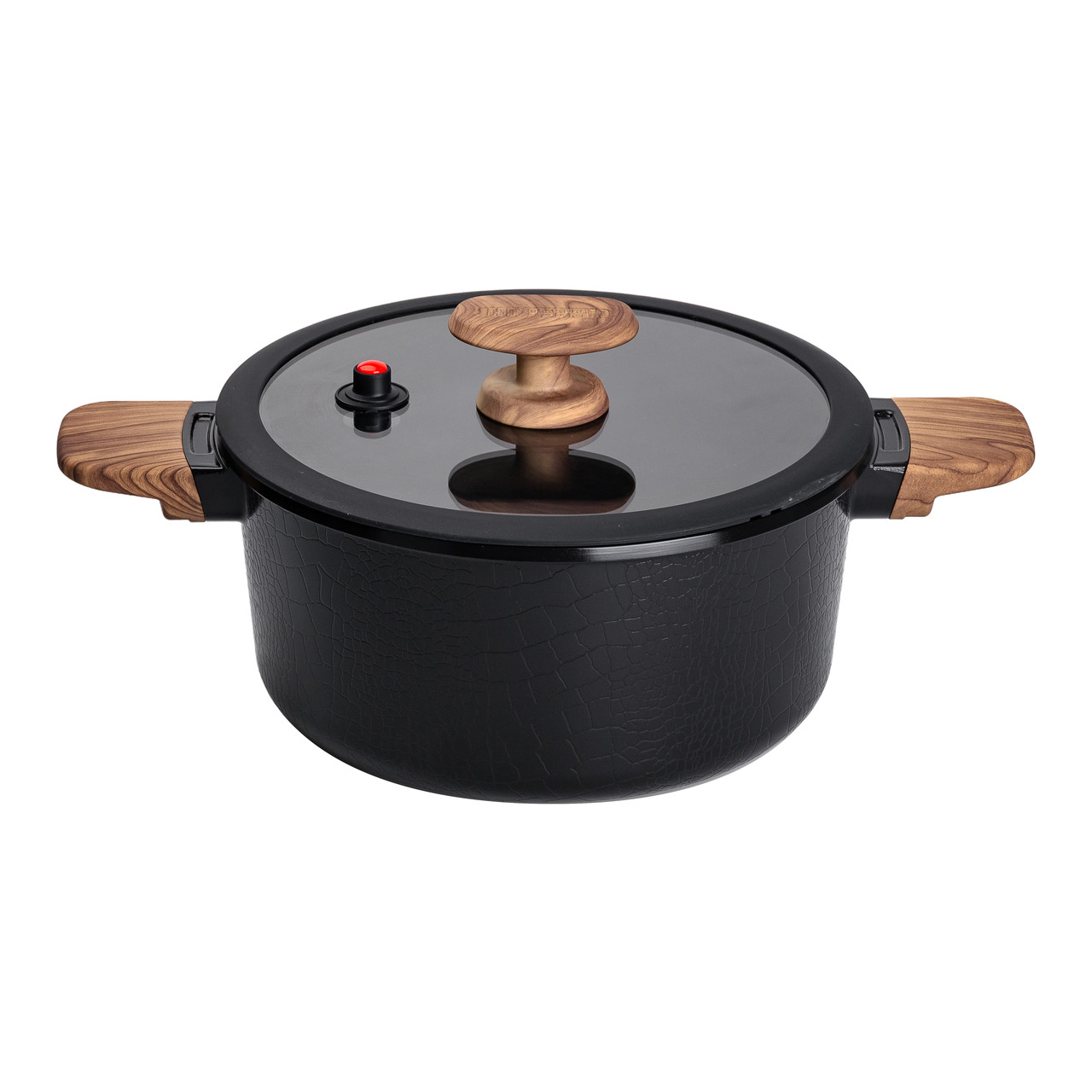 Алюмінієва каструля з керамічним покриттям антипригарним 3 л Ø 24 см чорний MGC