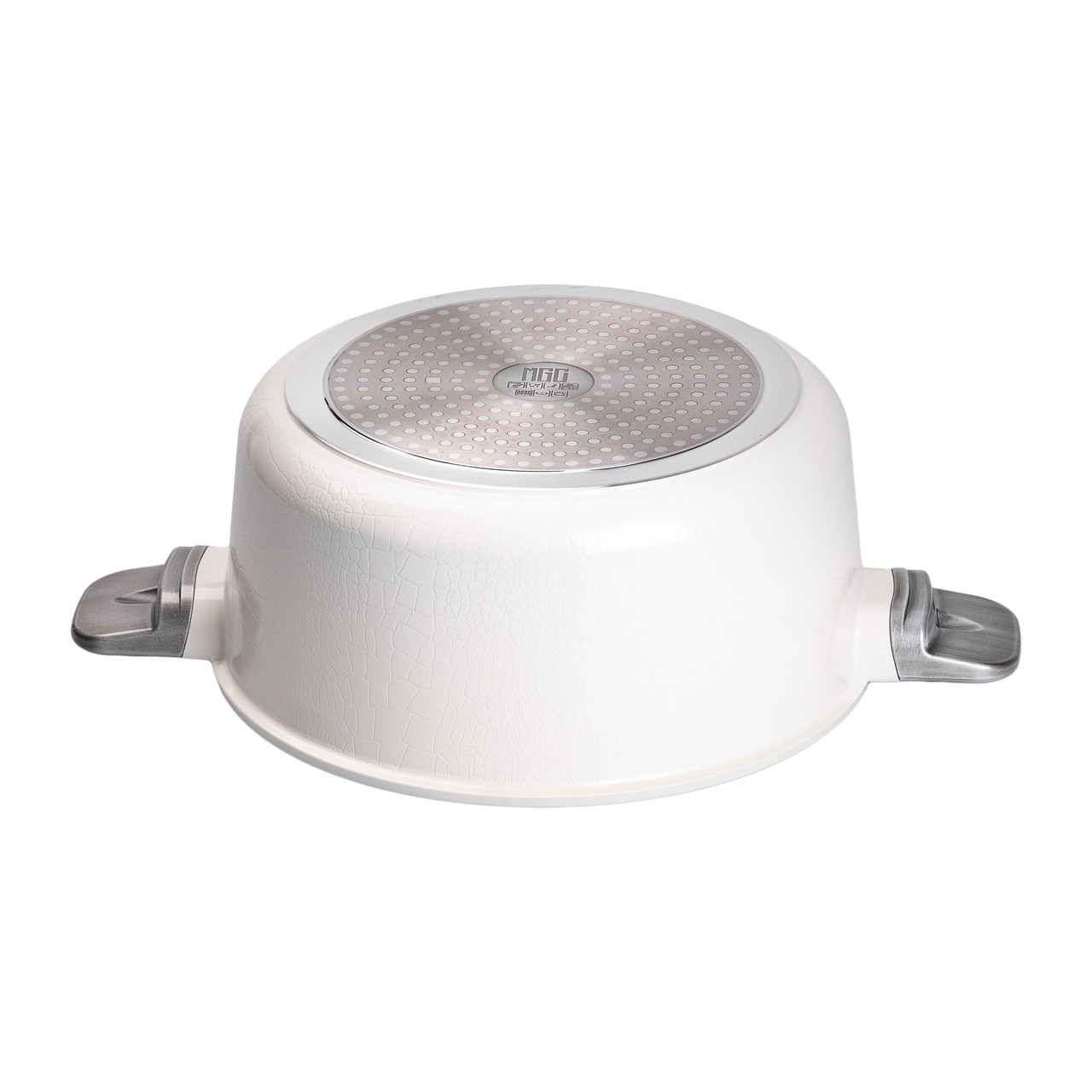 Алюмінієва каструля з керамічним покриттям антипригарним 4 л Ø 28 см білий MGC