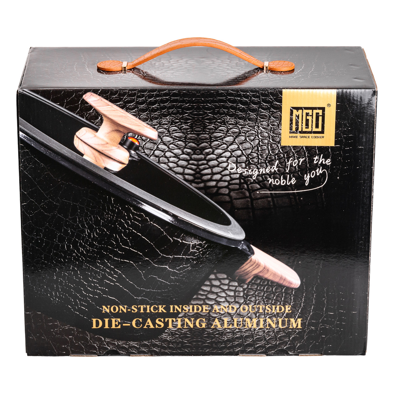 Алюмінієва каструля з керамічним покриттям антипригарним 4 л Ø 28 см білий MGC